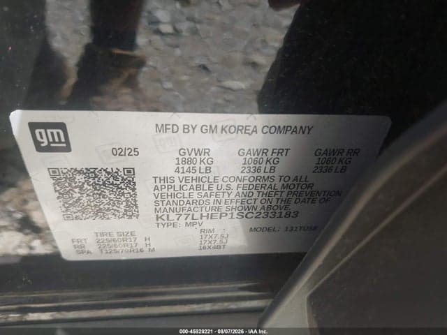 2025 CHEVROLET TRAX FWD LT 9