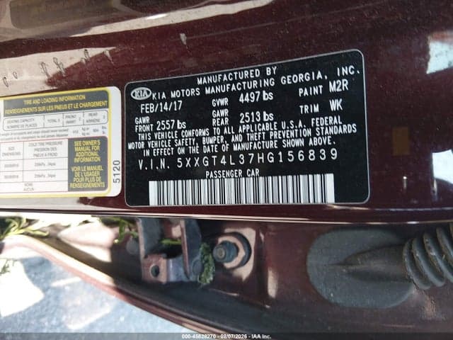 2017 KIA OPTIMA LX 9