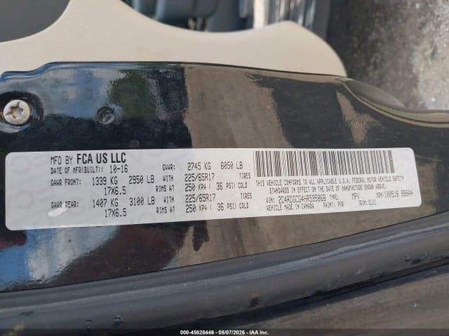 2017 DODGE GRAND CARAVAN SXT 9