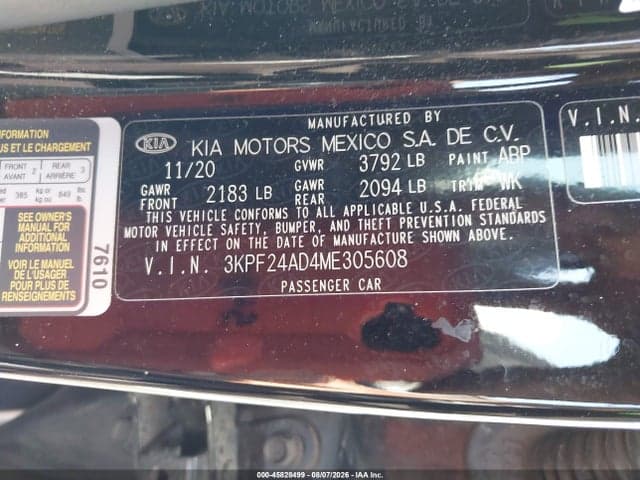2021 KIA FORTE LXS 9