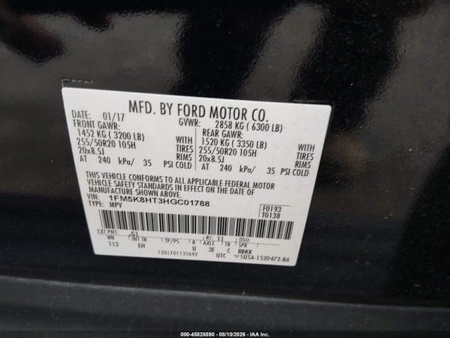 2017 FORD EXPLORER PLATINUM 9