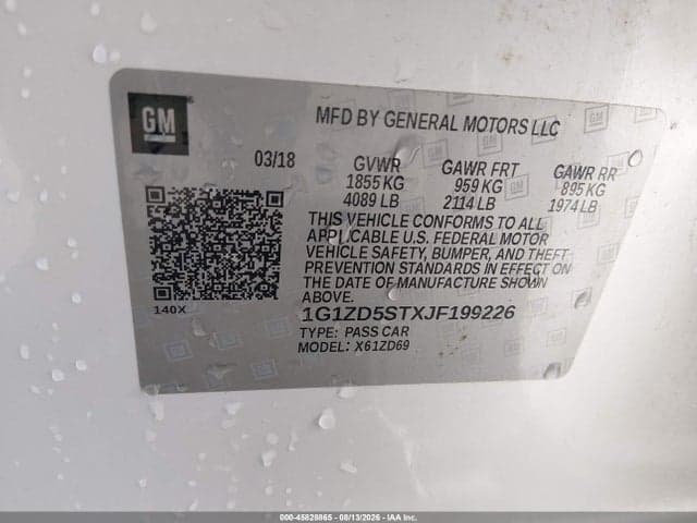 2018 CHEVROLET MALIBU LT 9