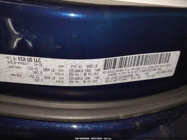2019 CHRYSLER PACIFICA LIMITED 9