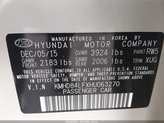 2017 HYUNDAI ELANTRA LIMITED 9