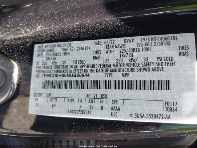 2022 FORD ESCAPE SEL 9