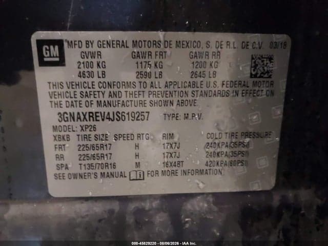 2018 CHEVROLET EQUINOX LS 9