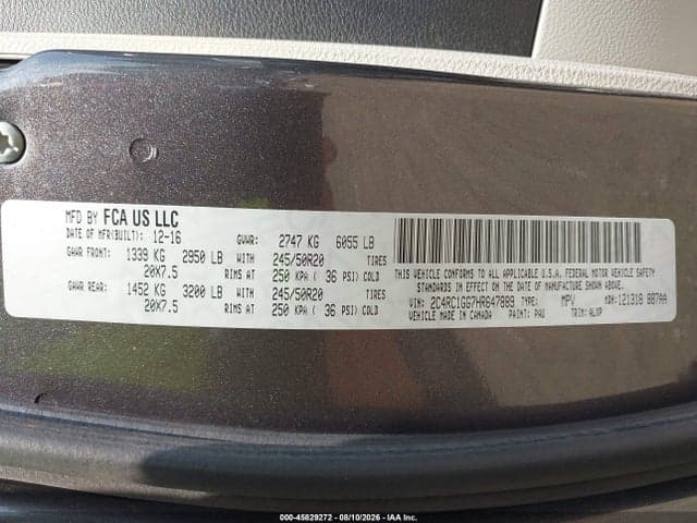 2017 CHRYSLER PACIFICA LIMITED 9