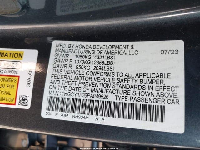 2023 HONDA ACCORD EX 9