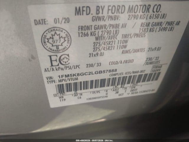 2020 FORD EXPLORER ST 9