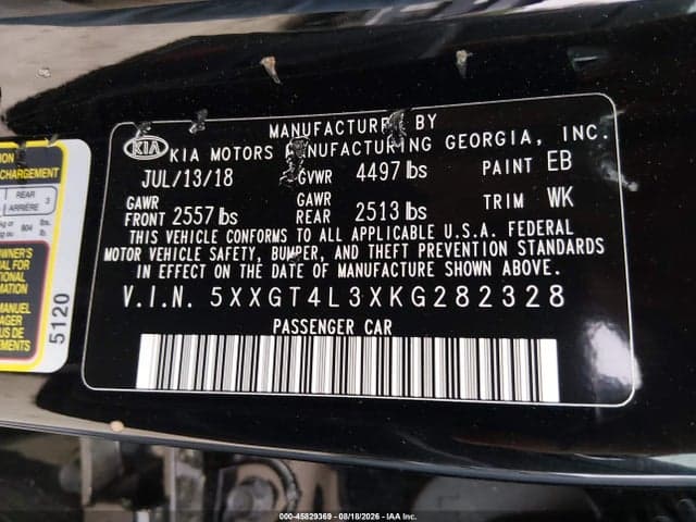 2019 KIA OPTIMA LX 9