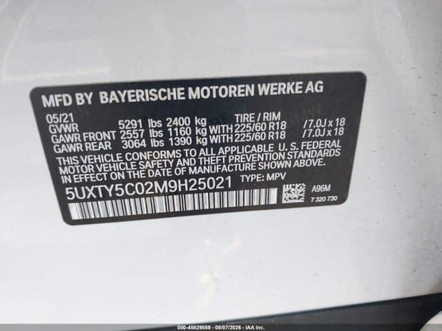 2021 BMW X3 XDRIVE30I 9