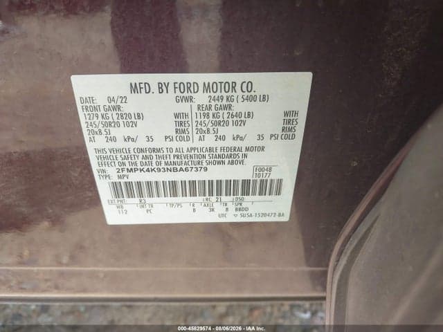 2022 FORD EDGE TITANIUM 9