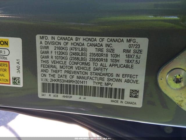 2024 HONDA CR-V EX 2WD 9