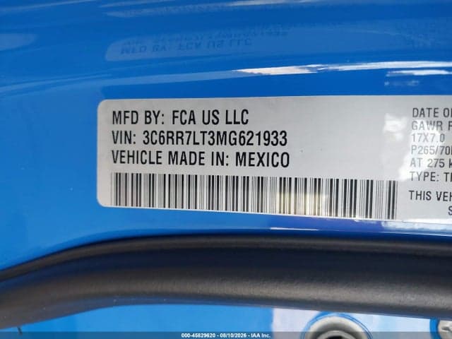 2021 RAM 1500 CLASSIC SLT 4X4 5'7 BOX 9