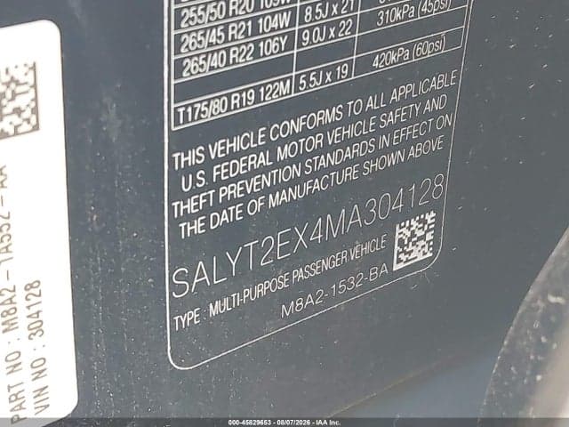2021 LAND ROVER RANGE ROVER VELAR P250 R-DYNAMIC S 9