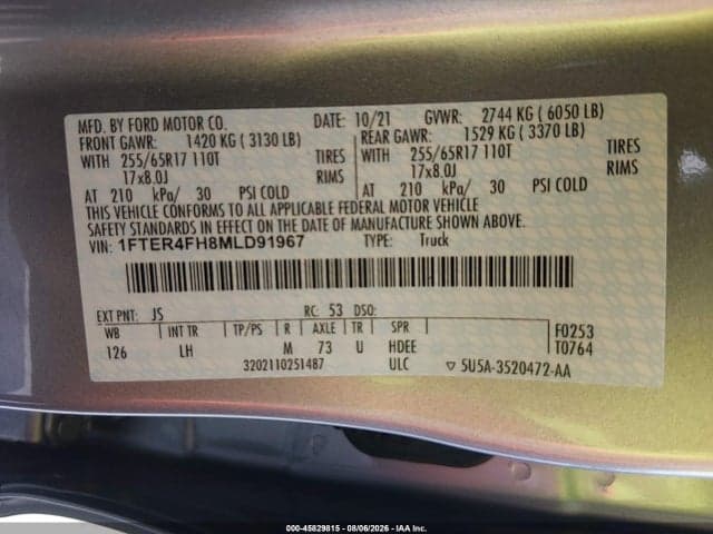 2021 FORD RANGER XLT 9