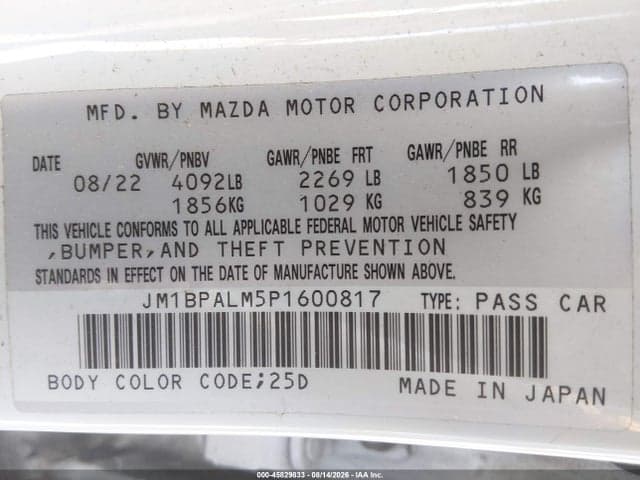 2023 MAZDA MAZDA3 2.5 S PREFERRED 9