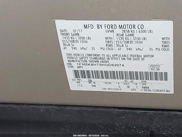 2017 FORD EXPLORER PLATINUM 17