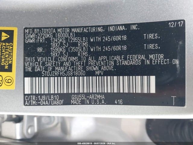 2018 TOYOTA HIGHLANDER XLE 9