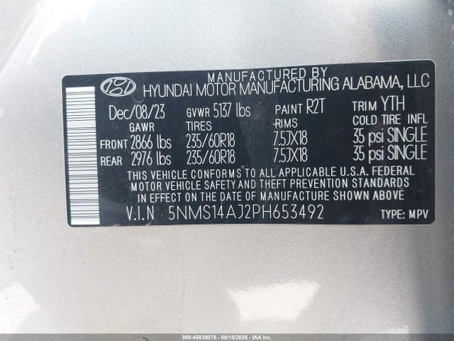 2023 HYUNDAI SANTA FE SE 9
