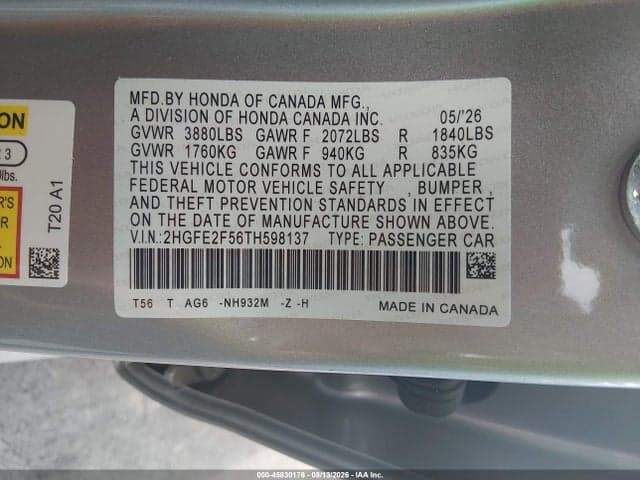 2026 HONDA CIVIC SPORT 9