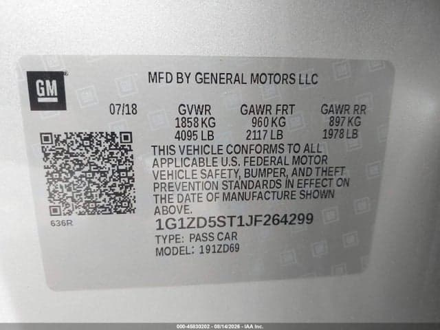 2018 CHEVROLET MALIBU LT 9