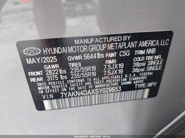 2025 HYUNDAI IONIQ 5 SEL 9