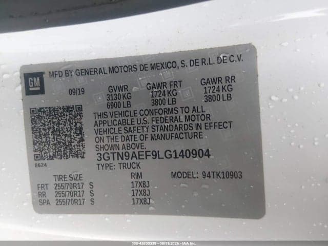 2020 GMC SIERRA 1500 4WD LONG BOX 9