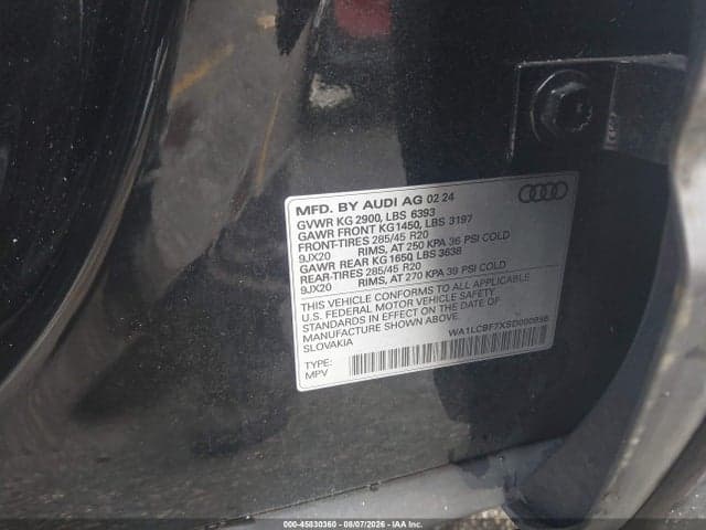 2025 AUDI Q7 PREMIUM PLUS 45 TFSI QUATTRO TIPTRONIC 9