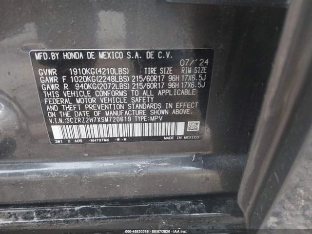 2025 HONDA HR-V AWD EX-L 9