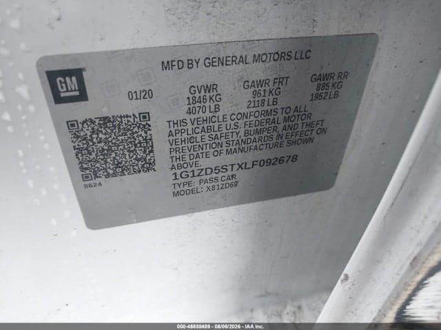 2020 CHEVROLET MALIBU FWD LT 9