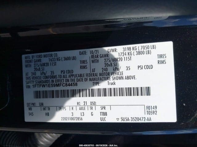 2021 FORD F-150 LARIAT 9