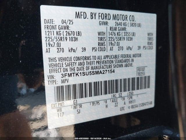 2025 FORD MUSTANG MACH-E SELECT 9