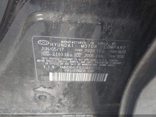 2018 HYUNDAI ELANTRA VALUE EDITION 9