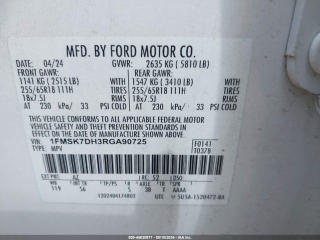 2024 FORD EXPLORER XLT 9