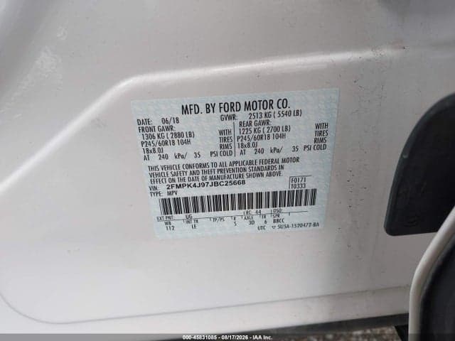 2018 FORD EDGE SEL 9