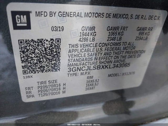 2019 CHEVROLET TRAX LT 9
