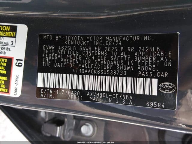 2025 TOYOTA CAMRY LE 9