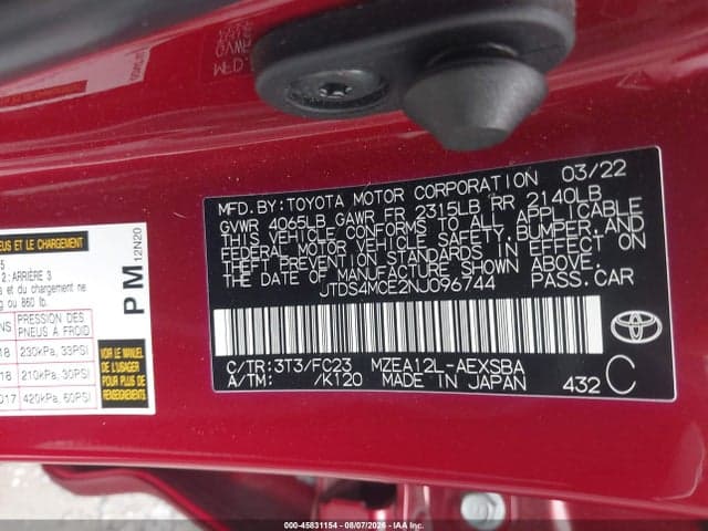 2022 TOYOTA COROLLA SE 9