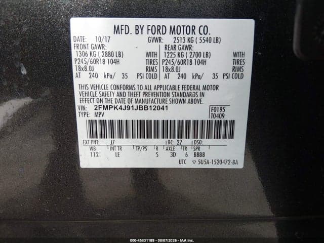 2018 FORD EDGE SEL 9