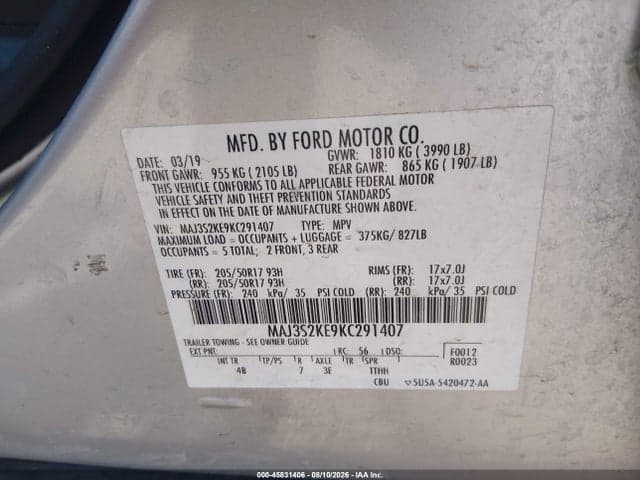 2019 FORD ECOSPORT TITANIUM 9