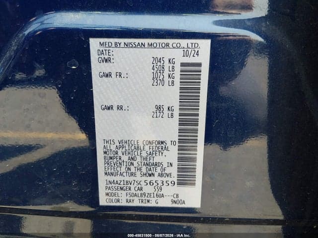 2025 NISSAN LEAF S 9