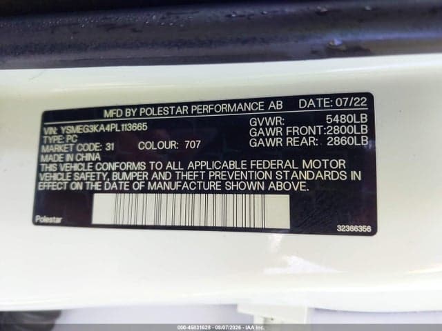 2023 POLESTAR 2 LONG RANGE SINGLE MOTOR/LONG RANGE SINGLE MOTOR PLUS 9