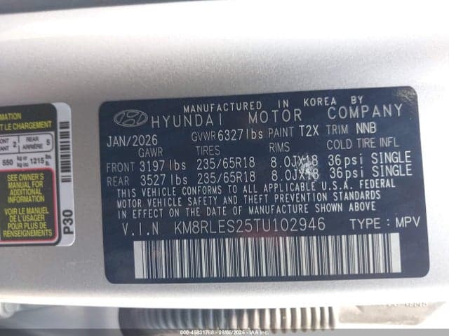 2026 HYUNDAI PALISADE SEL 7P 9