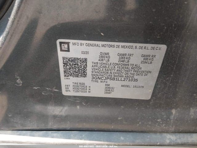 2020 CHEVROLET TRAX AWD LT 9