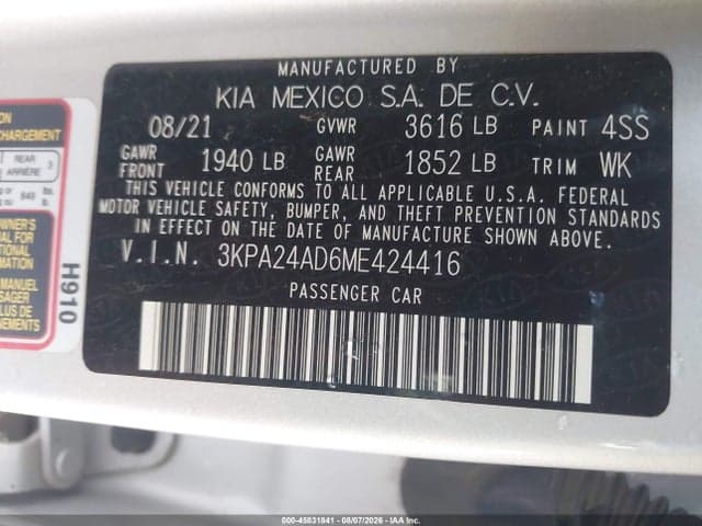 2021 KIA RIO S 9