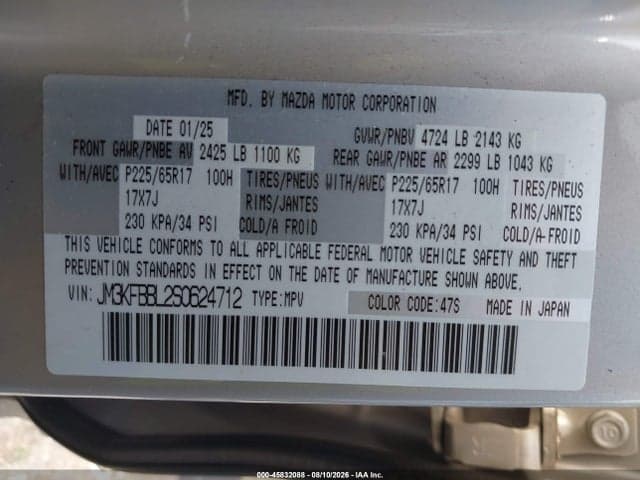 2025 MAZDA CX-5 2.5 S SELECT 9
