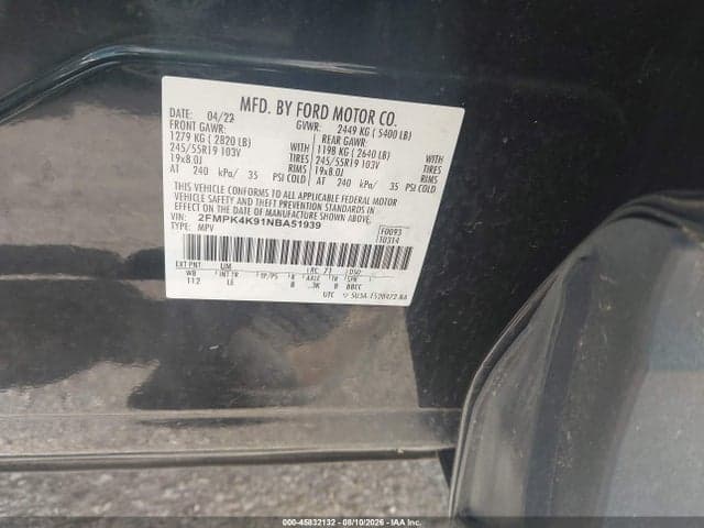 2022 FORD EDGE TITANIUM 9
