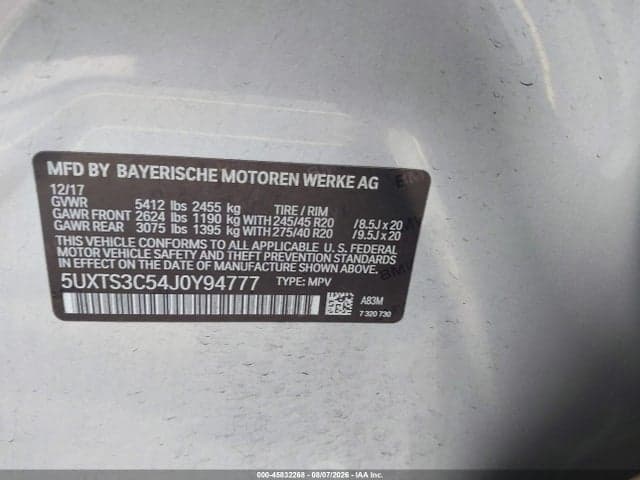 2018 BMW X3 M40I 9