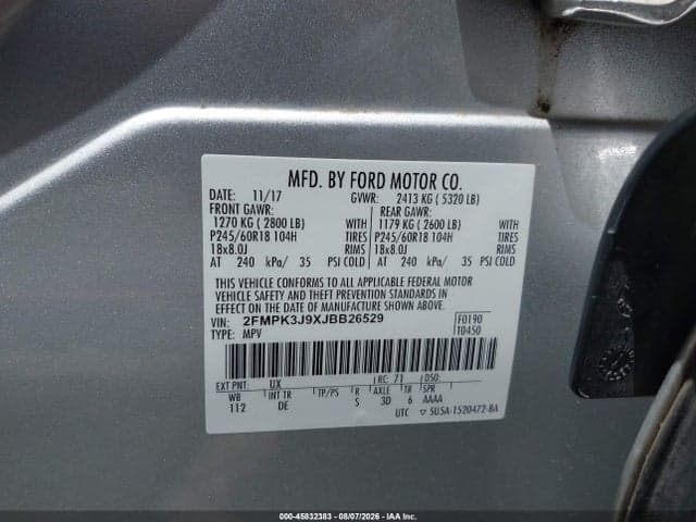 2018 FORD EDGE SEL 9